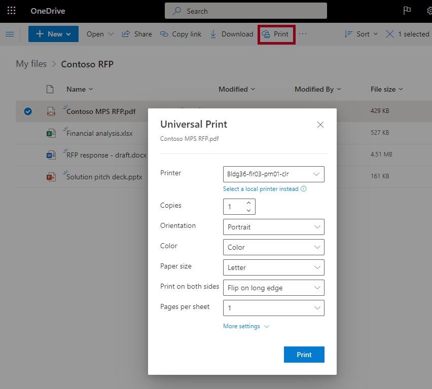 Revision ejendom halvleder Announcing Universal Print integration with OneDrive - Microsoft Community  Hub