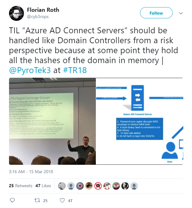 2018-03-22 13_58_27-Florian Roth on Twitter_ _TIL “Azure AD Connect Servers” should be handled like .png