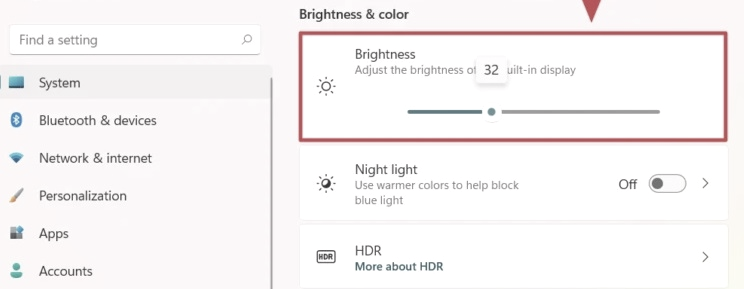 How to Adjust Brightness Windows 11