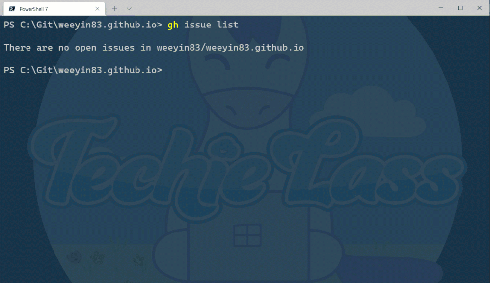 GitHub CLI Issue command in action