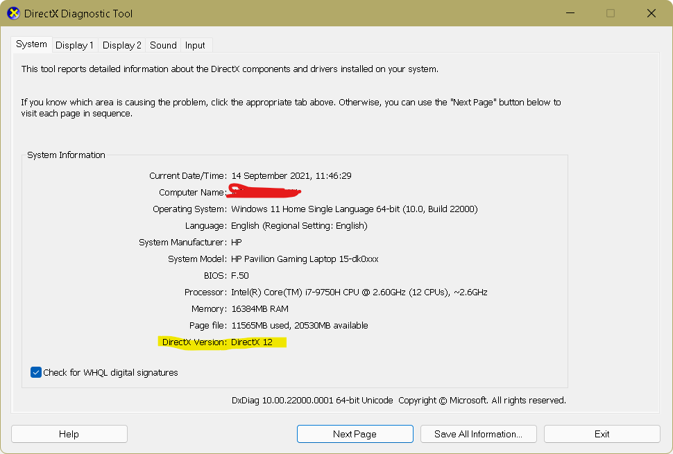 how to check directx 12 version for windows 11 