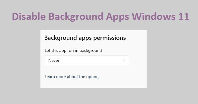 How to Disable Background Apps Windows 11 - Microsoft Community Hub