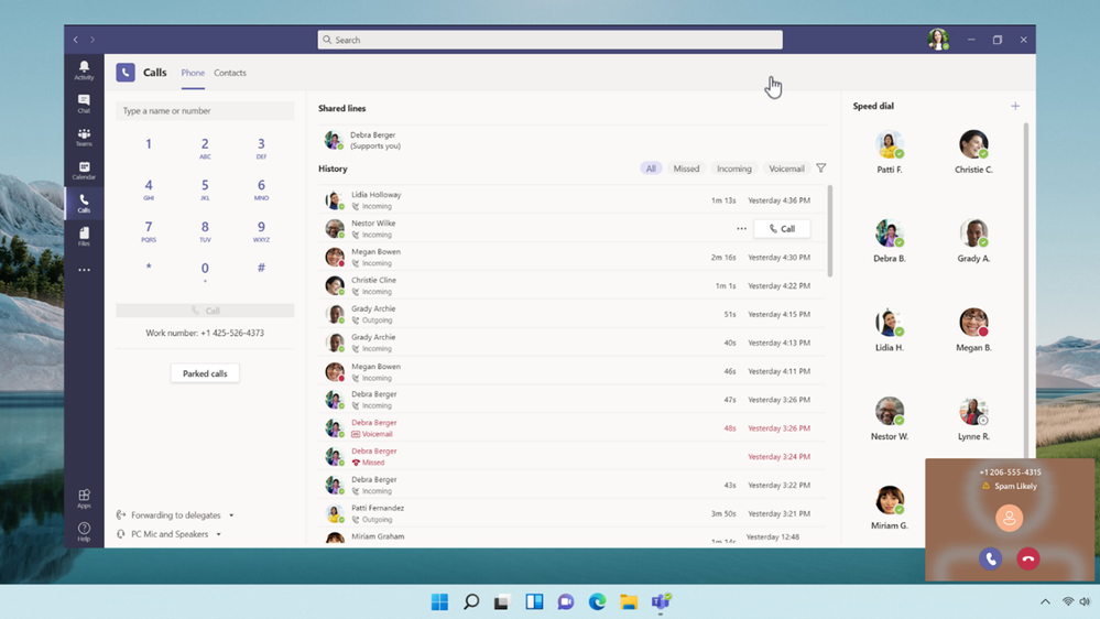 thumbnail image 4 of blog post titled Operator Connect general availability and new Microsoft Teams Phone features to modernize calling 