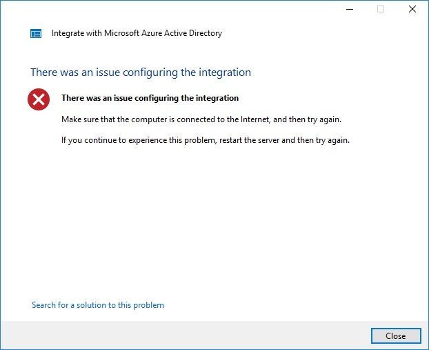 there was an issue configuring the integration Windows server 2016.jpg