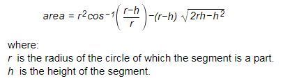 Area of a Circular Segment given its height in Excel - Microsoft ...