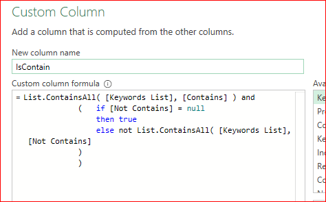 Power Query: If (nested or second table) contains statement - Microsoft  Community Hub