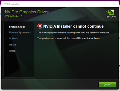 NVIDIA 1060 driver not compatible with windows 11 - Microsoft Tech Community