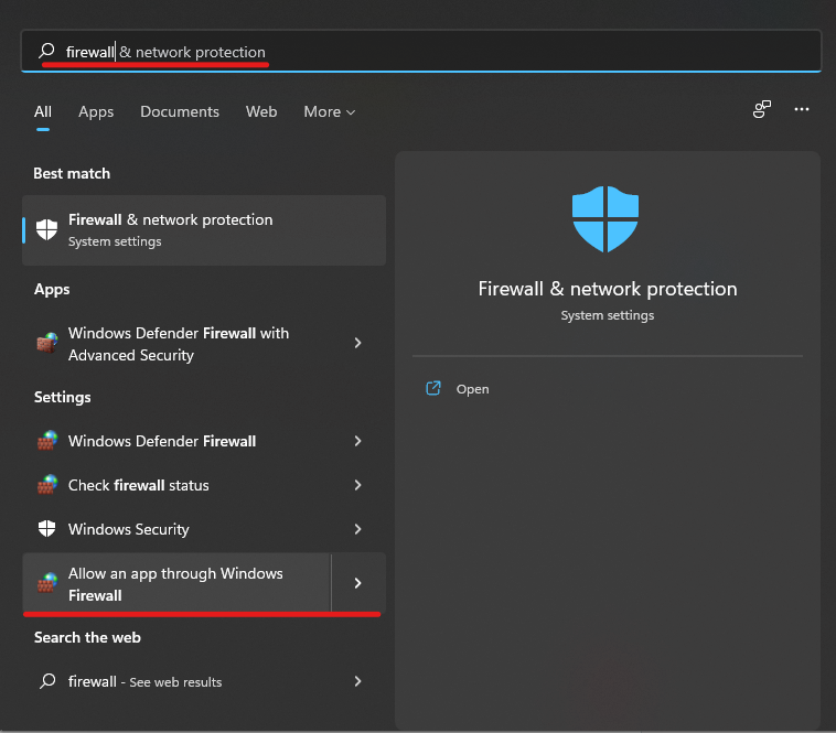 Configuring Windows Defender Firewall's Allowed Apps