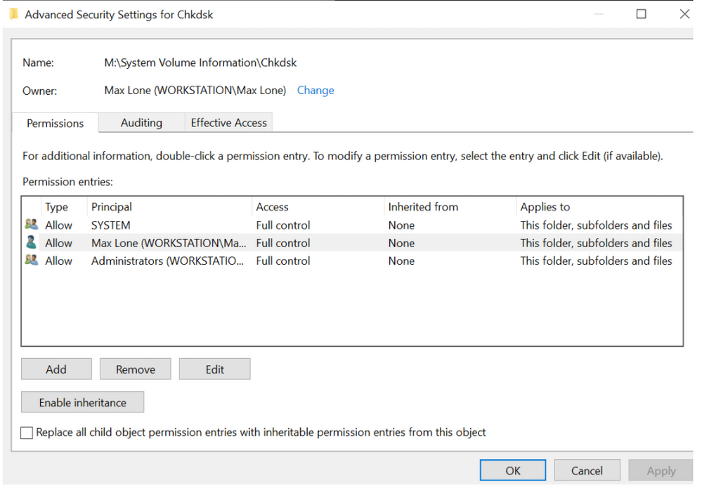How do I gain access to the System Volume Information\Chkdsk folder? -  Microsoft Community Hub