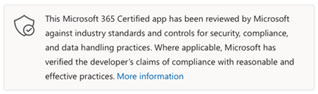 Example of Microsoft 365 Certification badge in Microsoft docs