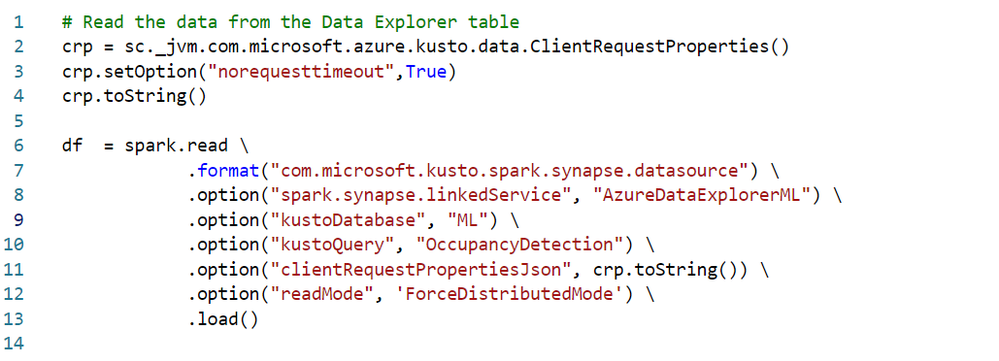 Construct a DataFrame from the Data Explorer table