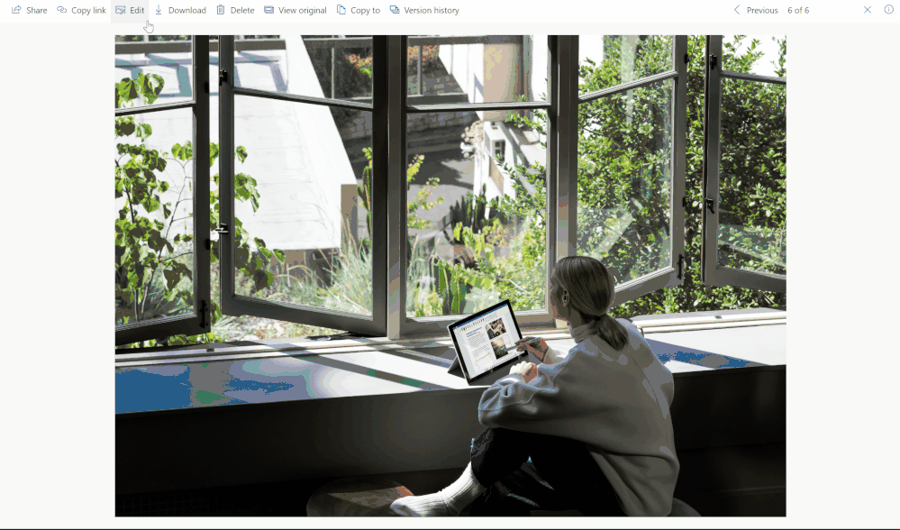 miniatura immagine 4 con didascalie Funzionalità di fotoritocco integrate in OneDrive