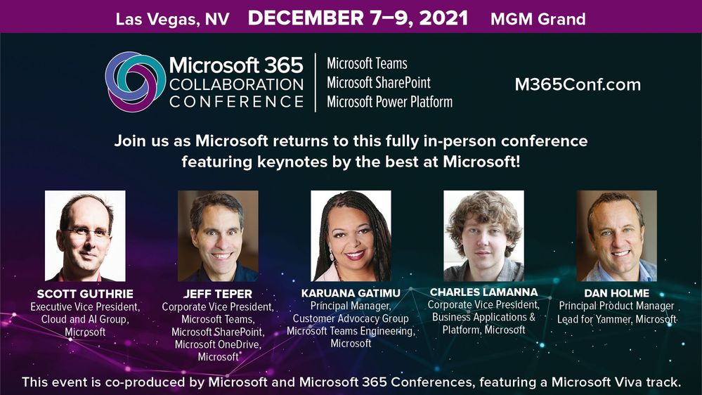 Microsoft 365 Collaboration Conference (Las Vegas, NV) keynotes