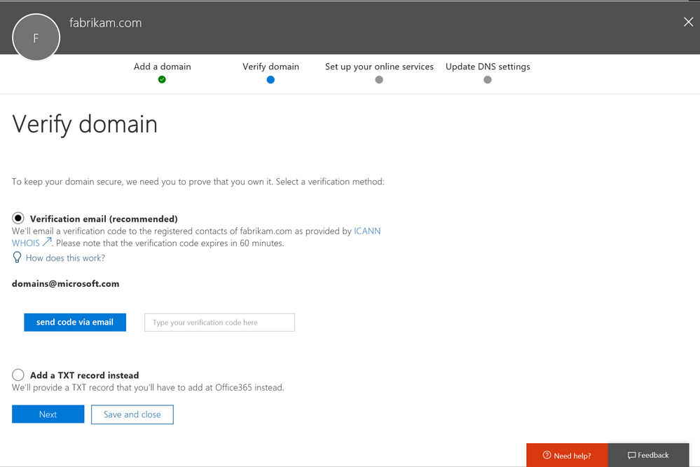 Join your domain name to Microsoft 365 for custom email addresses