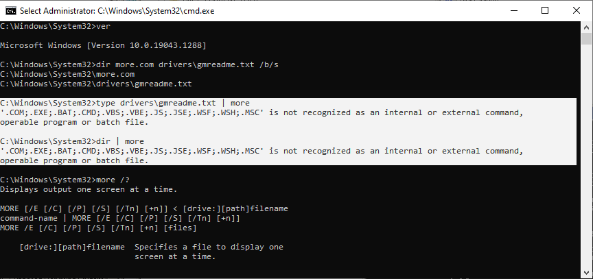 CMD internal DOS command could not recognized valid external DOS command -  Microsoft Community Hub