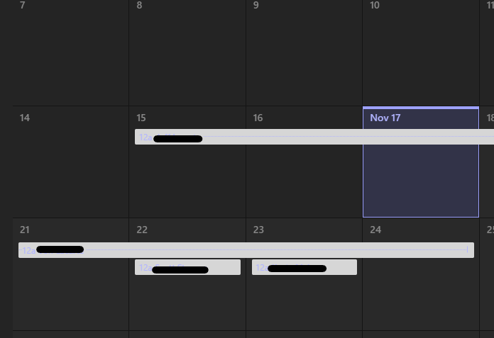 teams dark theme with SP Calendar list view.png