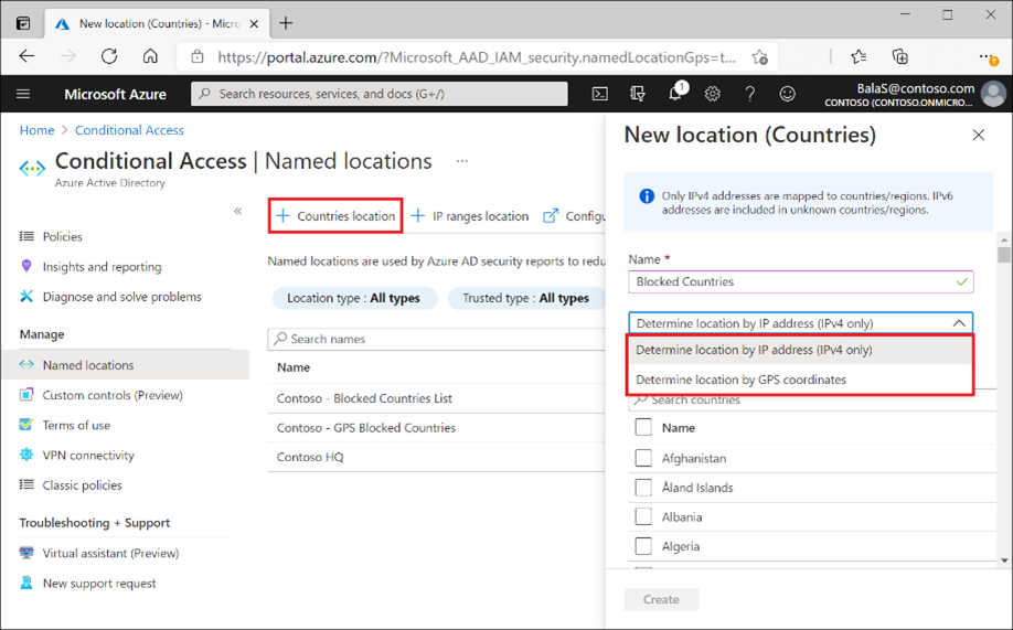 Figure 3 – Add a new Named Location using GPS coordinates