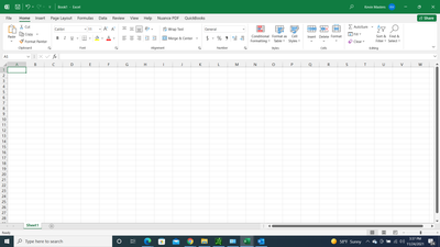 Changed Excel View