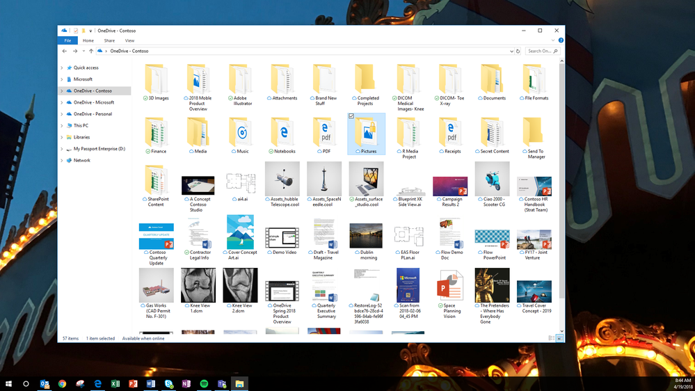 OneDrive provides thumbnails for Files On-Demand