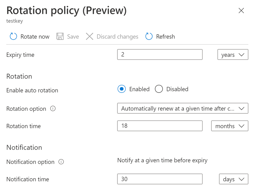 Key expiry notification