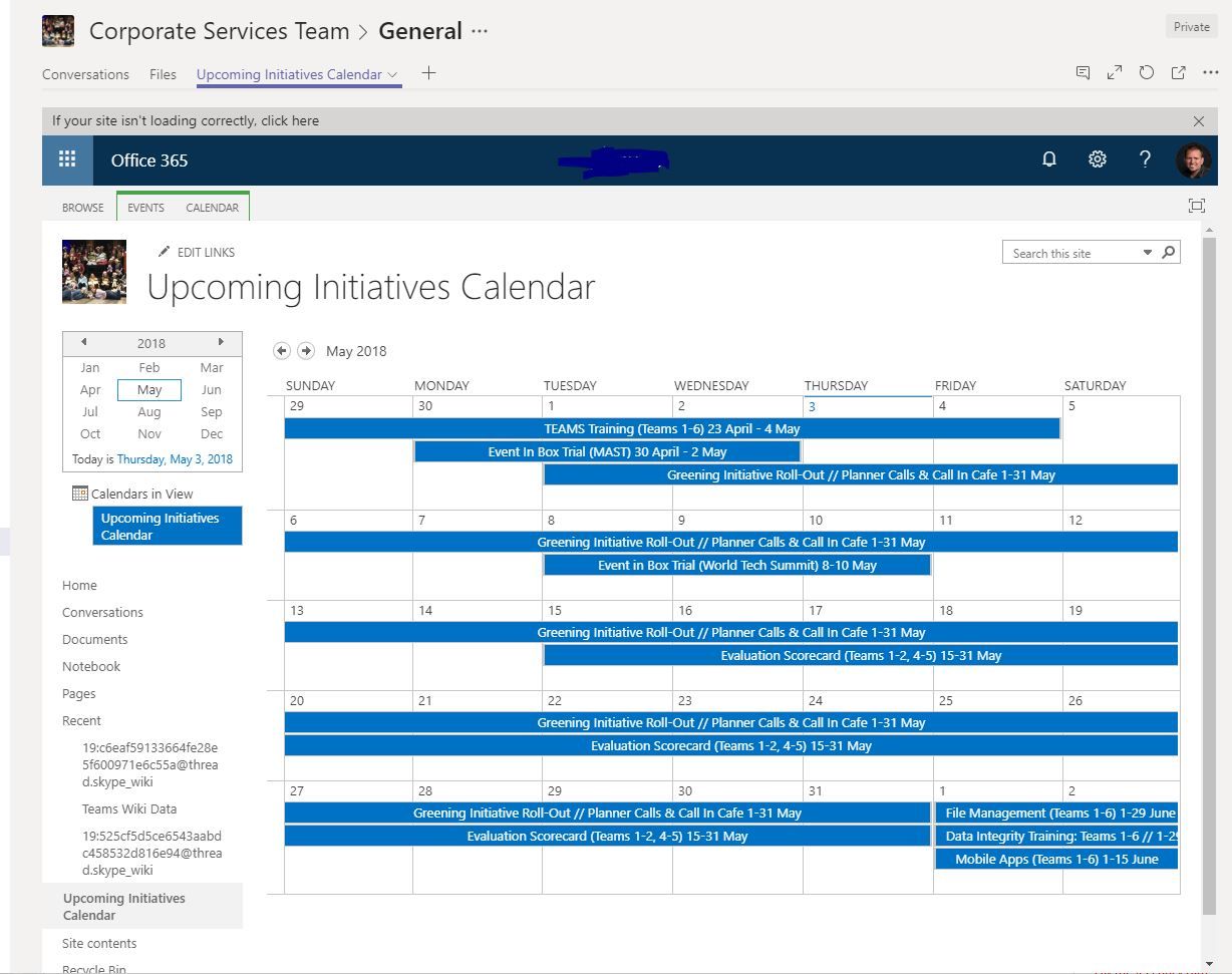 Microsoft Teams Lists Calendar View AMISOQ