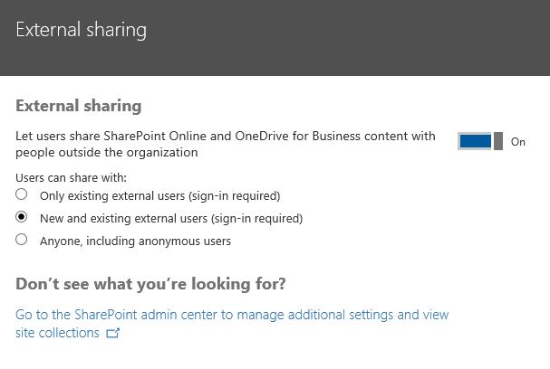 can you share a sharepoint site with external users?