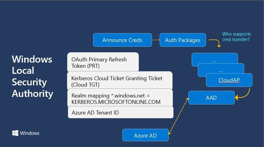 Windows LSASS obtaining Kerberos Cloud TGT, realm mapping & Azure tenant info from Azure AD