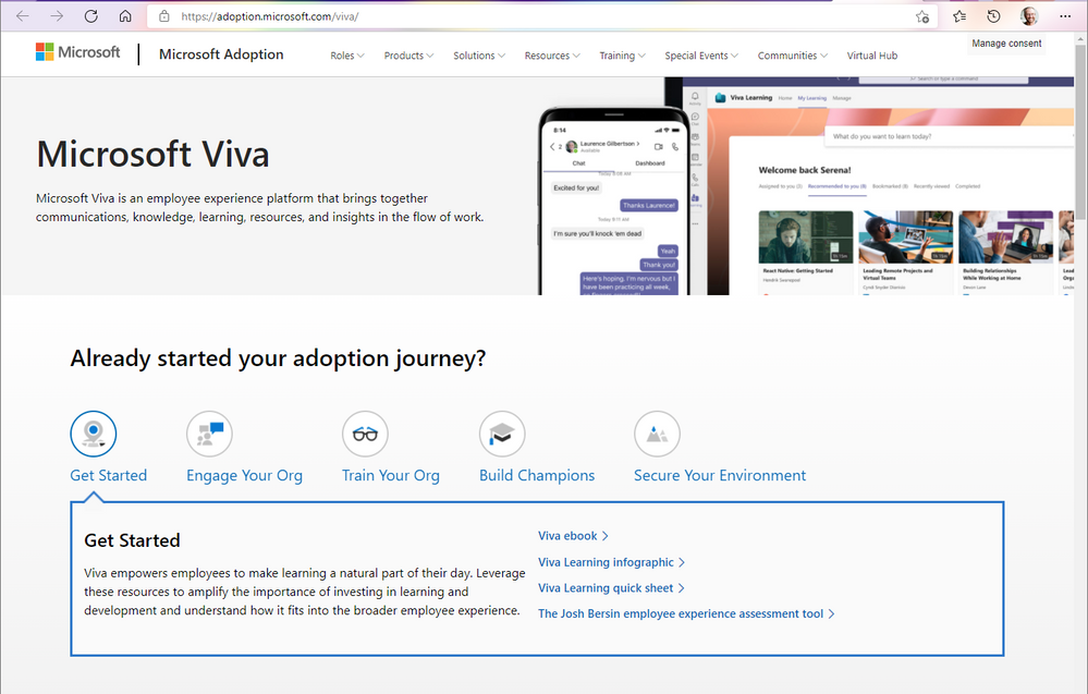 Microsoft Viva adoption resources now available via adoption.microsoft.com/viva | eBook, Bersin assessment tool, email templates, day in the life guide, demos, and more.