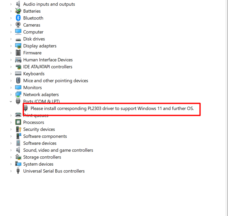PL2303 issues (Prolific USB to Serial Drivers) Win 11 - Microsoft Tech  Community