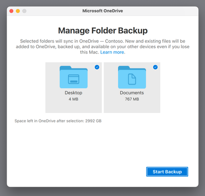 Onedrive Known Folder Move for macOS