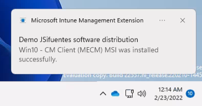 thumbnail image 26 of blog post titled Deploy CM Client to Windows 365 Cloud PC Azure AD Joined (no CMG) 