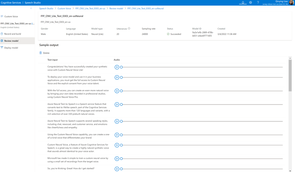 Sample output of a CNV Lite voice model