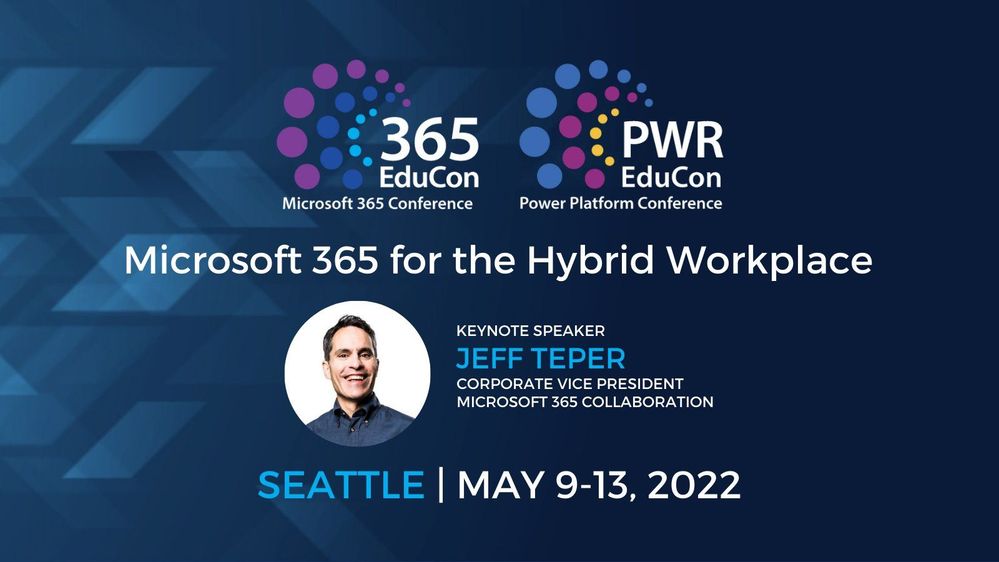 Jeff Teper (CVP – Microsoft) will give an update on Microsoft’s strategy for the hybrid workplace, momentum to date, insights into a new community initiative, plus roadmap information for Teams, SharePoint, Viva, OneDrive, and more -- covering innovations for end users, developers, and admins.
