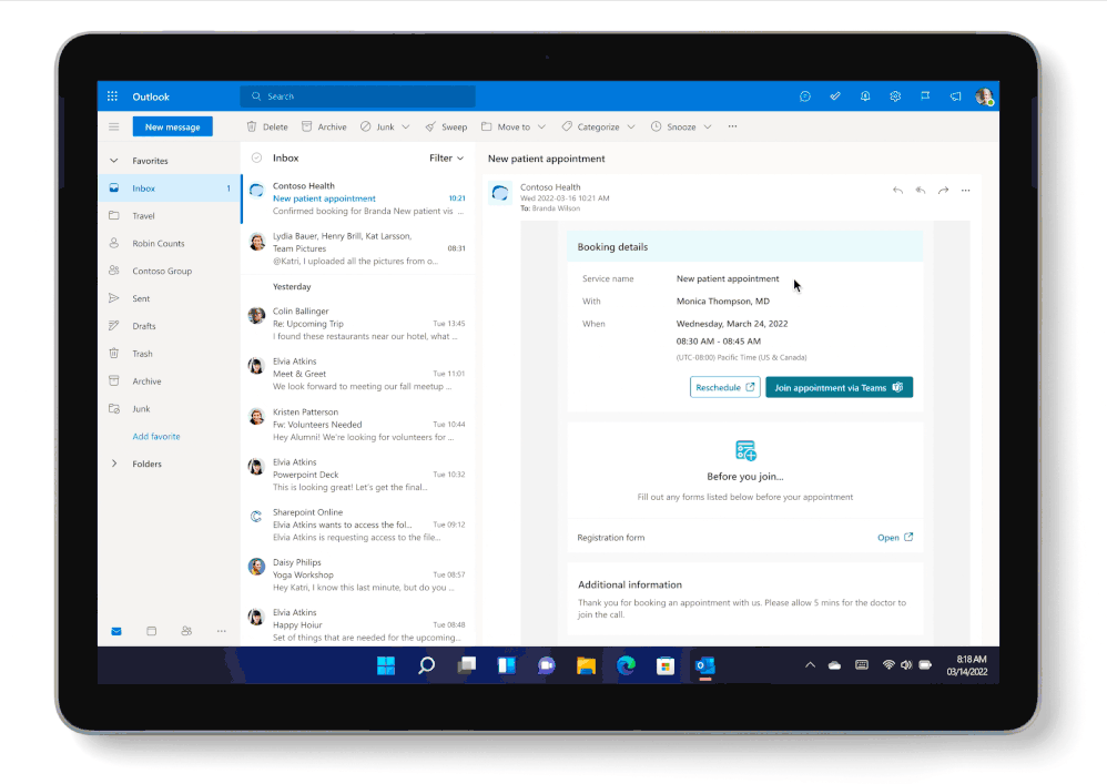 Virtual appointments through Microsoft Bookings in Teams.gif