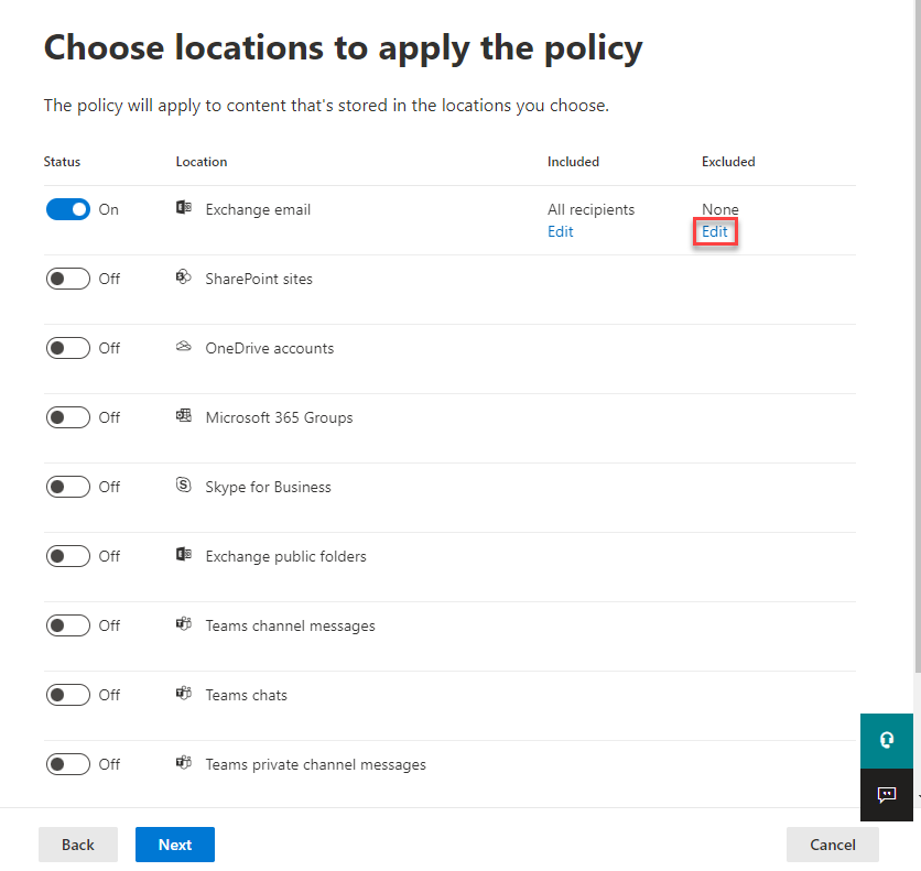 Static scope policies allow you to exclude locations which is a great way to test the new policies on a handfull of locations.