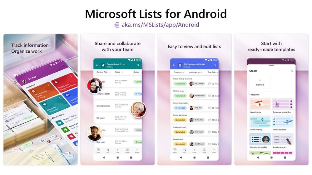 Microsoft Lists for Android - now available in the Google Play store: aka.ms/MSLists/app/Android.
