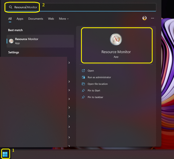 How to Open Resource Monitor using Task Manager on Windows 11 - Microsoft  Community Hub
