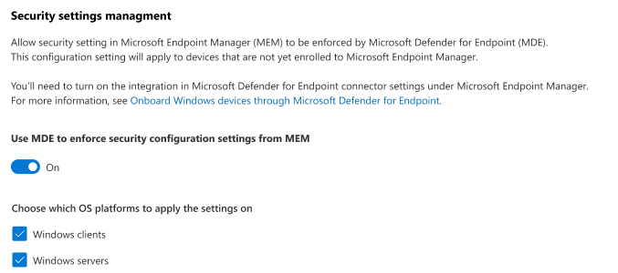 thumbnail image 3 of blog post titled Security Settings Management in Microsoft Defender for Endpoint is now generally available 