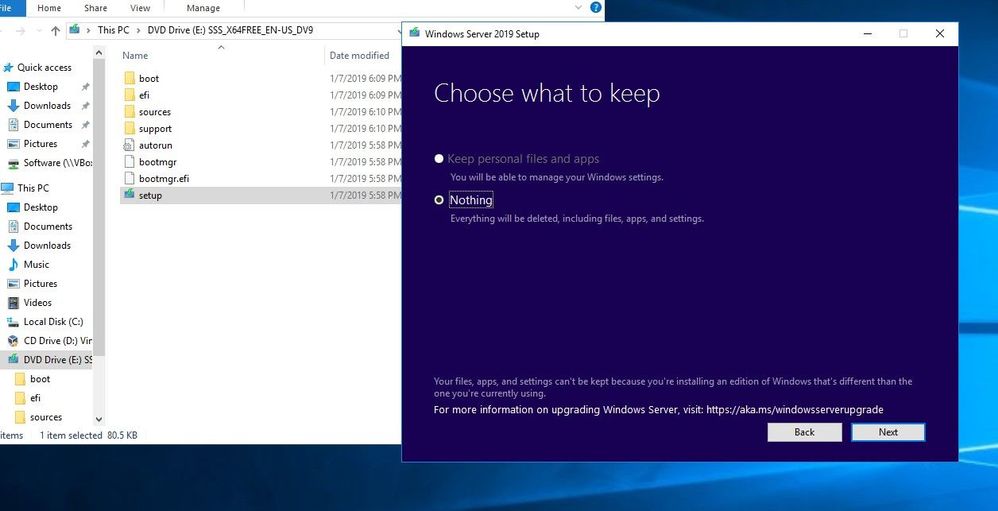 Upgrade windows server 2016 to 2019 , Evaluation ISO is not prompt for a  license key during the inst - Microsoft Community Hub