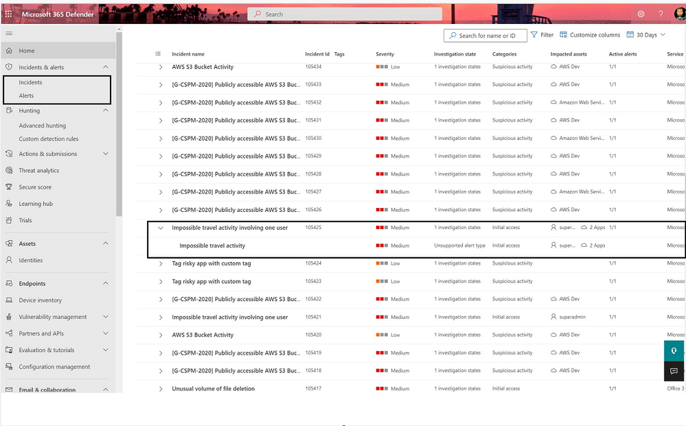 Image1: Integrated incident view