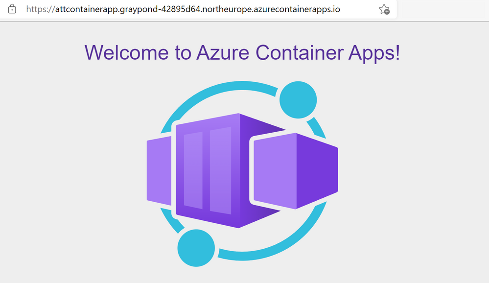The sample application running in an Azure Container App
