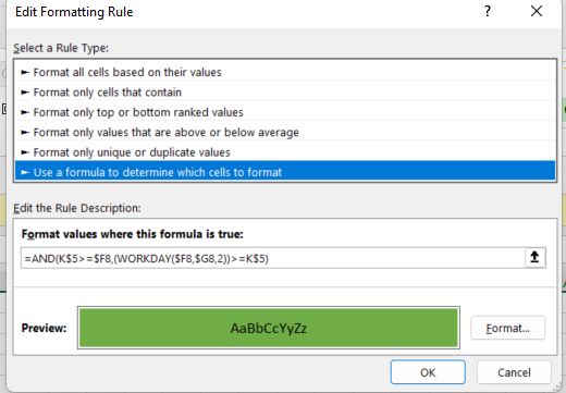 Conditional Formatting time actually