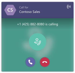 Receive and answer calls from Skype for Business’ Call Queue Call toast