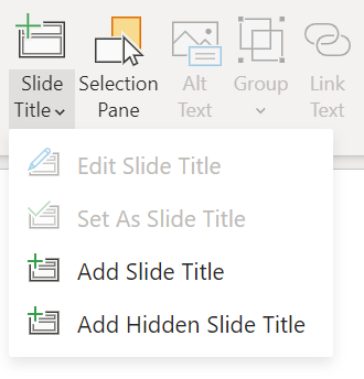 Slide Title options in PowerPoint