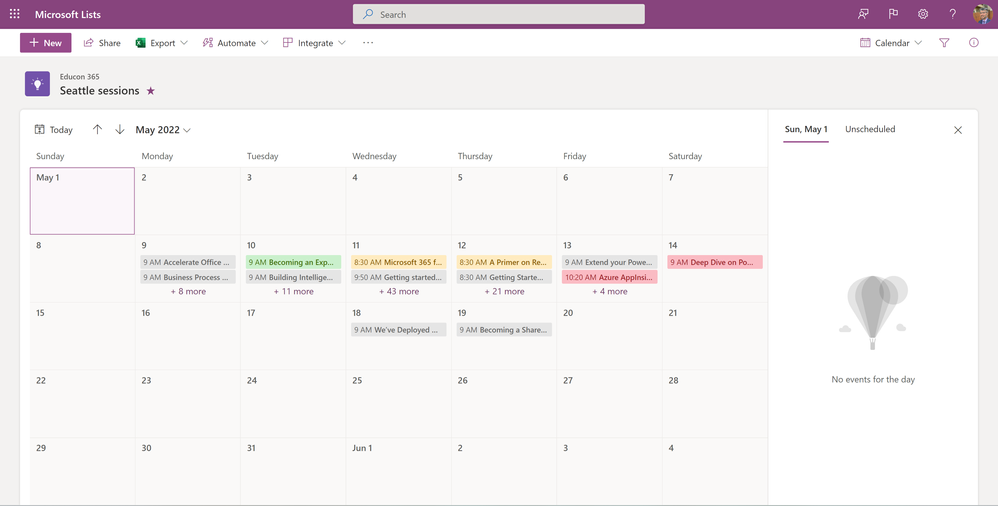 Color-code list items as they appear within Calendar view when they meet certain rules by your design through conditional formatting.