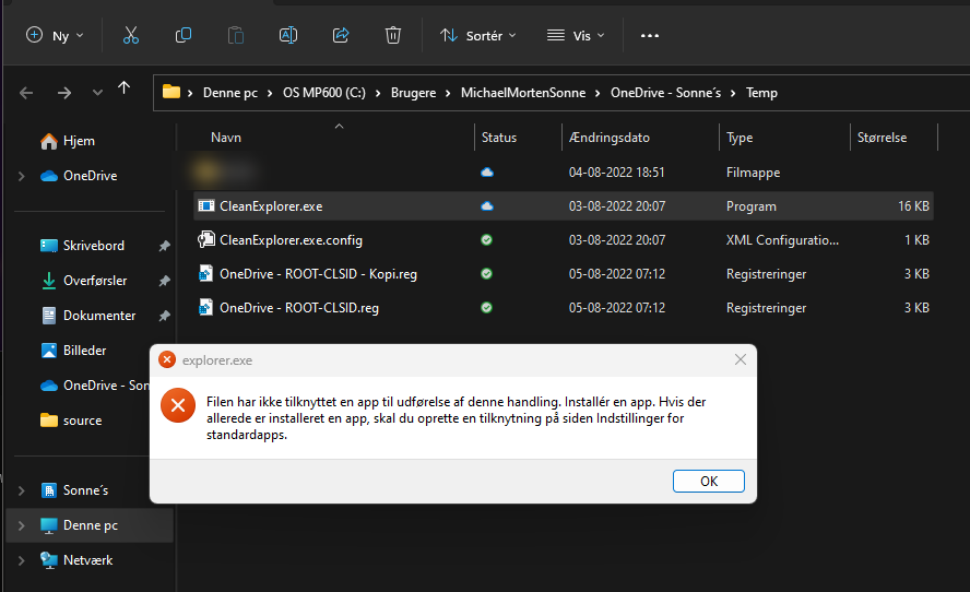 OneDrive issues in Explorer OneDrive v. 22.151.0717.0001 Windows