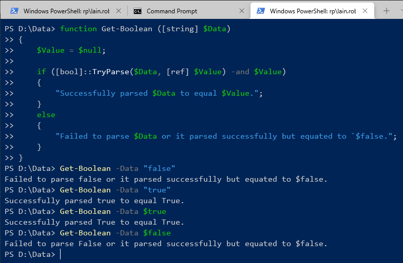 Powershell: how to use an if condition with true false - Microsoft  Community Hub