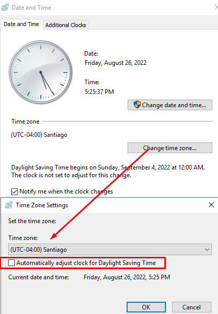 Interim guidance on 2022 time zone updates for Chile - Microsoft Community  Hub