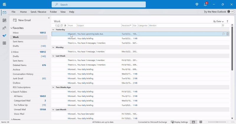 Figure 1: To Do in Outlook for Windows