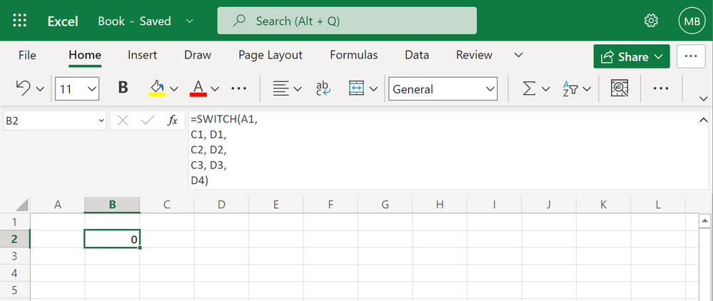 Multiline formula bar